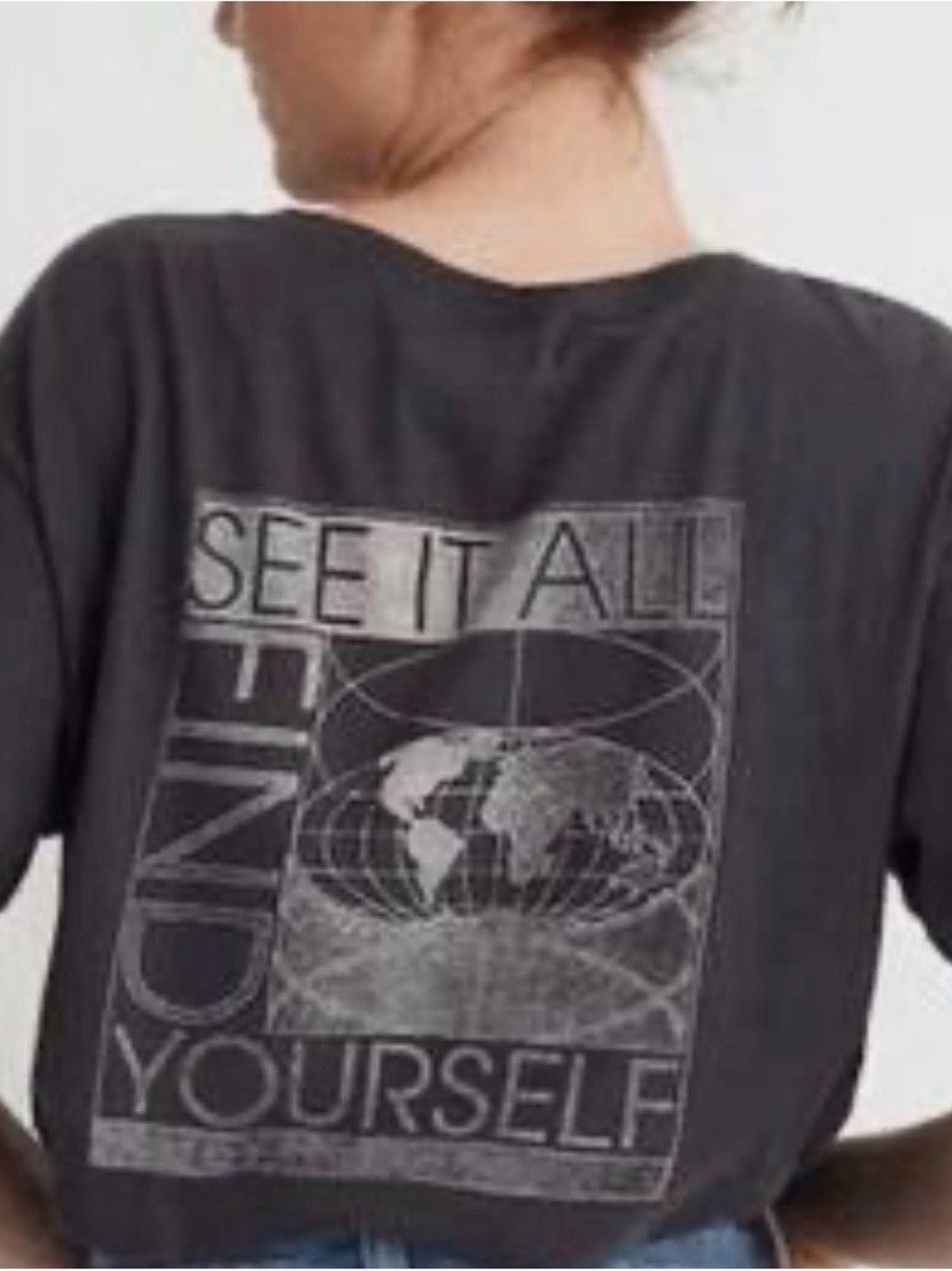 Madewell Charcoal Gray Crewneck Tee XS